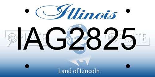 IAG2825 Illinois License Plate