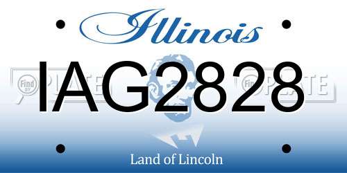 IAG2828 Illinois License Plate