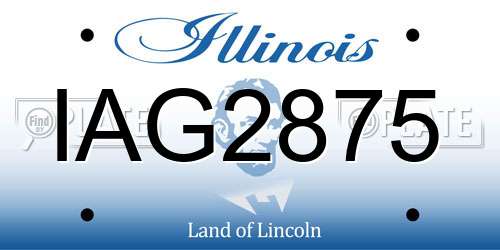 IAG2875 Illinois License Plate
