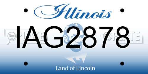 IAG2878 Illinois License Plate