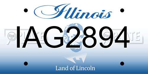 IAG2894 Illinois License Plate