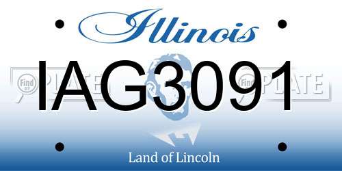 IAG3091 Illinois License Plate