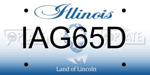 IAG65D Illinois License Plate