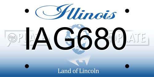 IAG680 Illinois License Plate