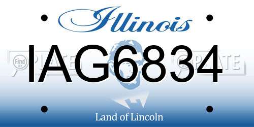 IAG6834 Illinois License Plate