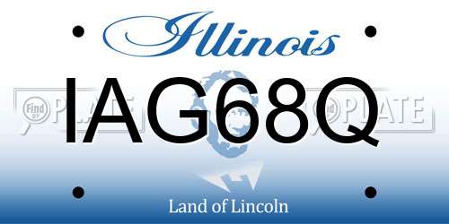 IAG68Q Illinois License Plate