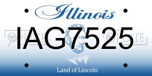 IAG7525 Illinois License Plate
