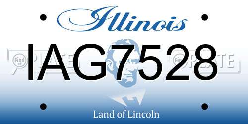 IAG7528 Illinois License Plate