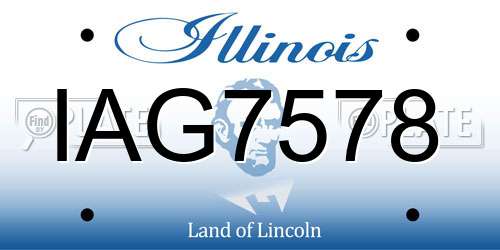 IAG7578 Illinois License Plate