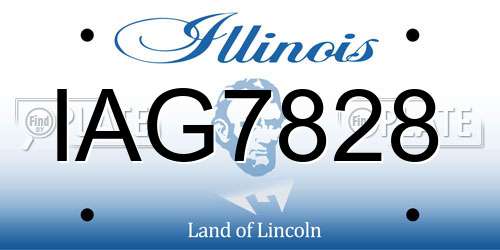 IAG7828 Illinois License Plate