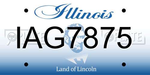 IAG7875 Illinois License Plate