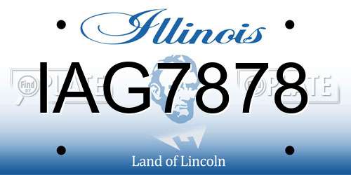 IAG7878 Illinois License Plate