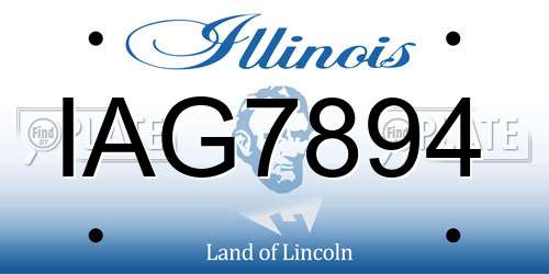 IAG7894 Illinois License Plate