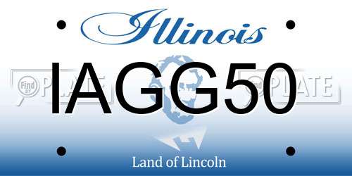 IAGG50 Illinois License Plate
