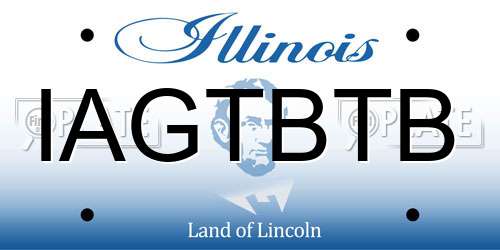 IAGTBTB Illinois License Plate