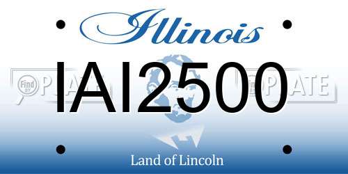 IAI2500 Illinois License Plate