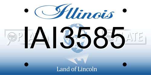 IAI3585 Illinois License Plate