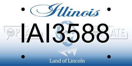 IAI3588 Illinois License Plate