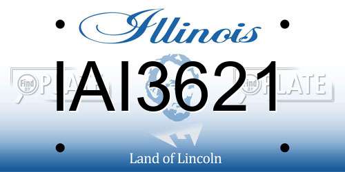 IAI3621 Illinois License Plate