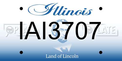 IAI3707 Illinois License Plate