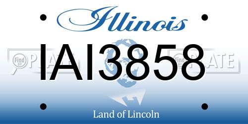 IAI3858 Illinois License Plate