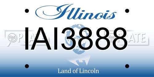 IAI3888 Illinois License Plate
