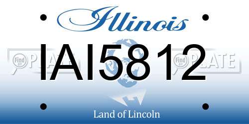 IAI5812 Illinois License Plate