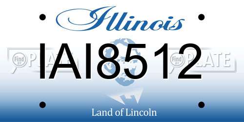 IAI8512 Illinois License Plate