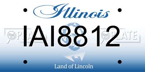 IAI8812 Illinois License Plate