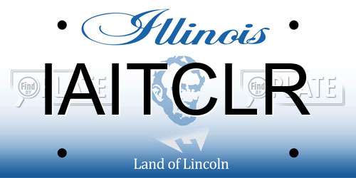 IAITCLR Illinois License Plate
