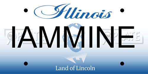 IAMMINE Illinois License Plate