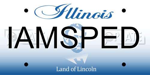 IAMSPED Illinois License Plate