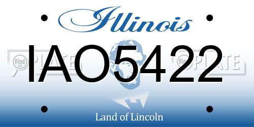 IAO5422 Illinois License Plate