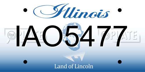 IAO5477 Illinois License Plate