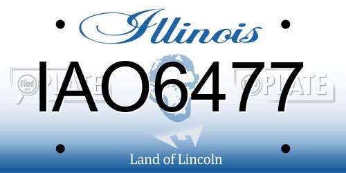 IAO6477 Illinois License Plate