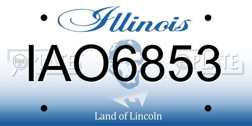 IAO6853 Illinois License Plate