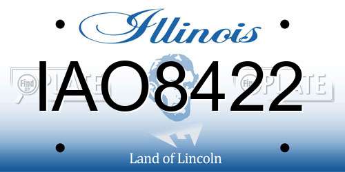 IAO8422 Illinois License Plate
