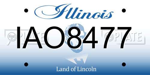 IAO8477 Illinois License Plate