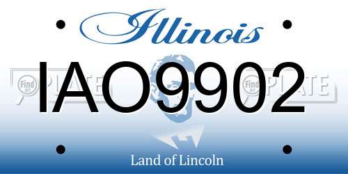 IAO9902 Illinois License Plate
