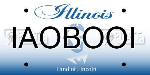 IAOBOOI Illinois License Plate