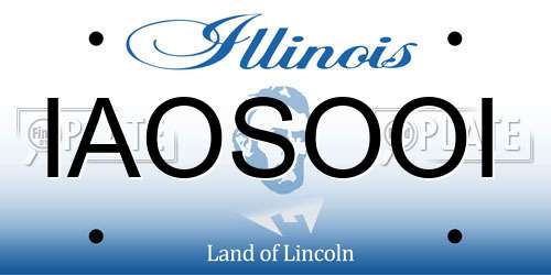 IAOSOOI Illinois License Plate
