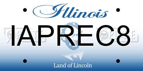 IAPREC8 Illinois License Plate