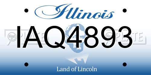 IAQ4893 Illinois License Plate