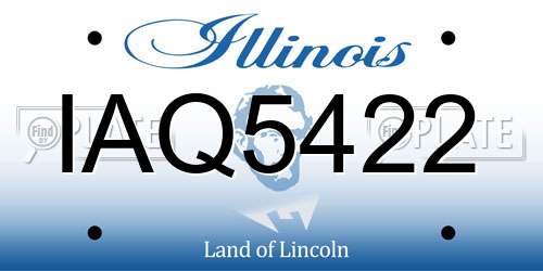 IAQ5422 Illinois License Plate