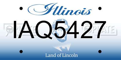 IAQ5427 Illinois License Plate