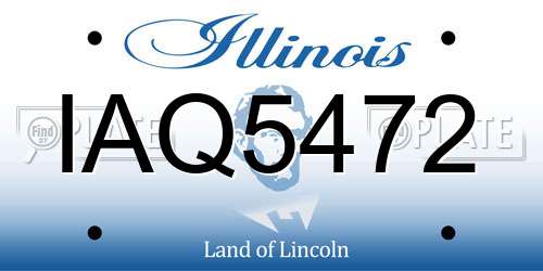IAQ5472 Illinois License Plate