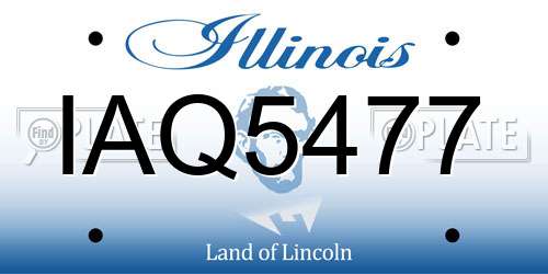 IAQ5477 Illinois License Plate