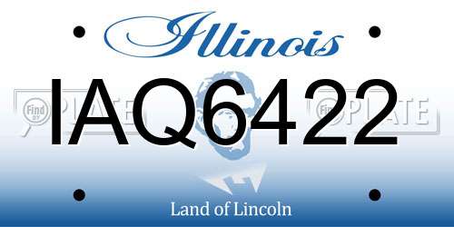 IAQ6422 Illinois License Plate