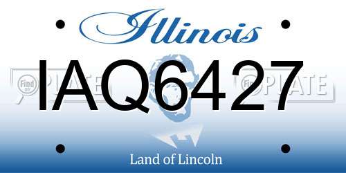 IAQ6427 Illinois License Plate