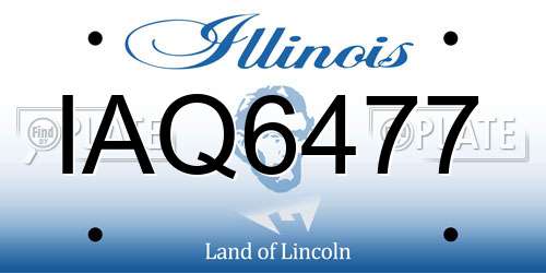IAQ6477 Illinois License Plate